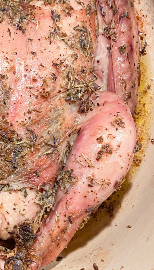 Roasted Whole Chicken with EVOO & Sel de Mer Balade en Provence (Sea Salt & Herbs de Provence)