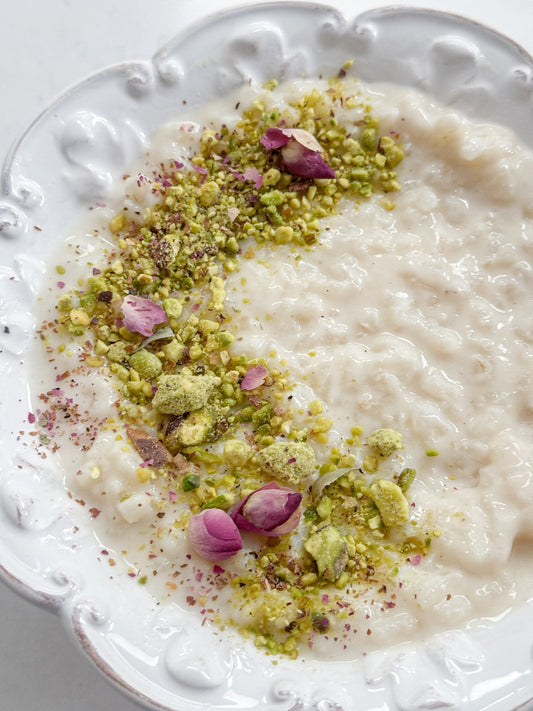 Levantine Rice Pudding (Riz Bi Haleeb)