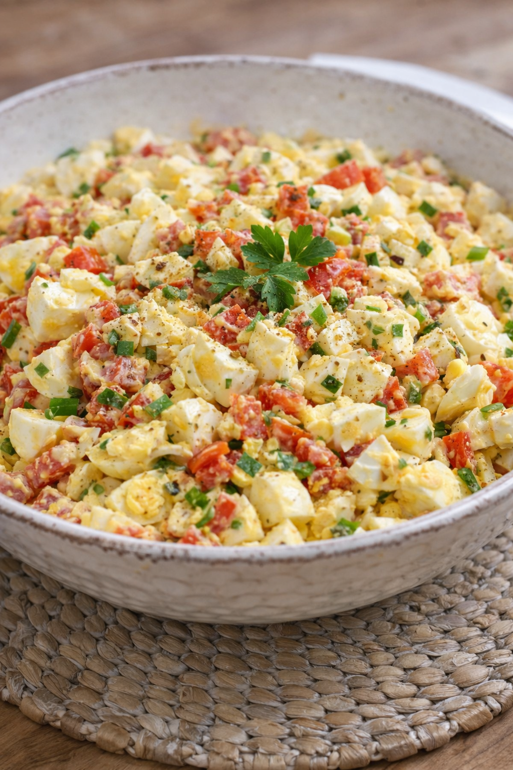 Baba Sam’s Arabic Eggs (Mediterranean Egg & Tomato Salad with Lemon and Olive Oil)