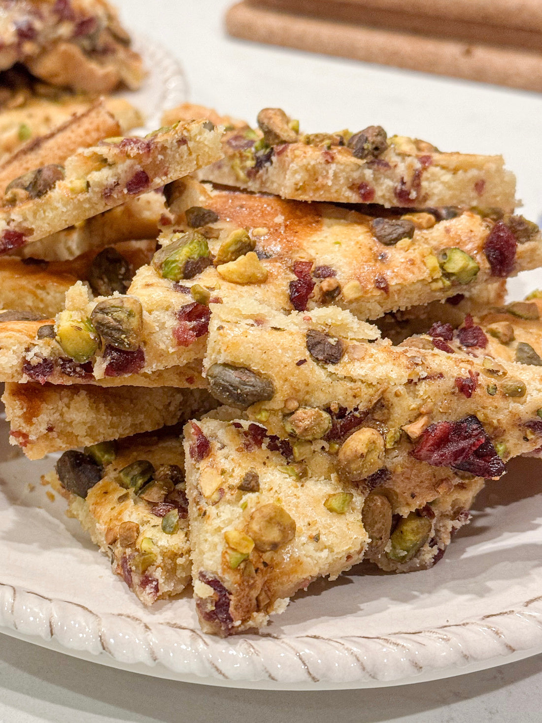 Pistachio Cranberry Butter Cookies
