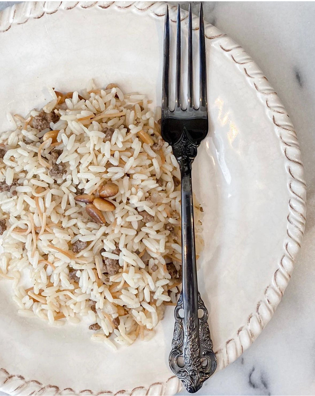 Hashweh Riz (Savory Meat with Rice)